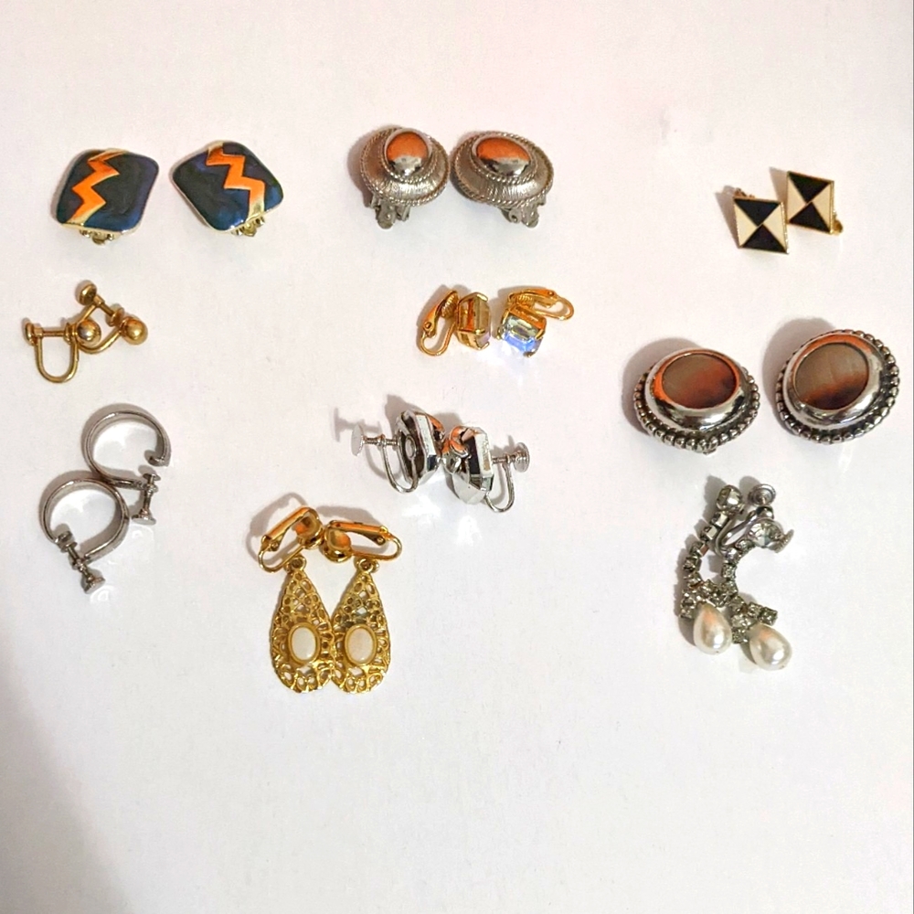 Lot of Clip On Earrings